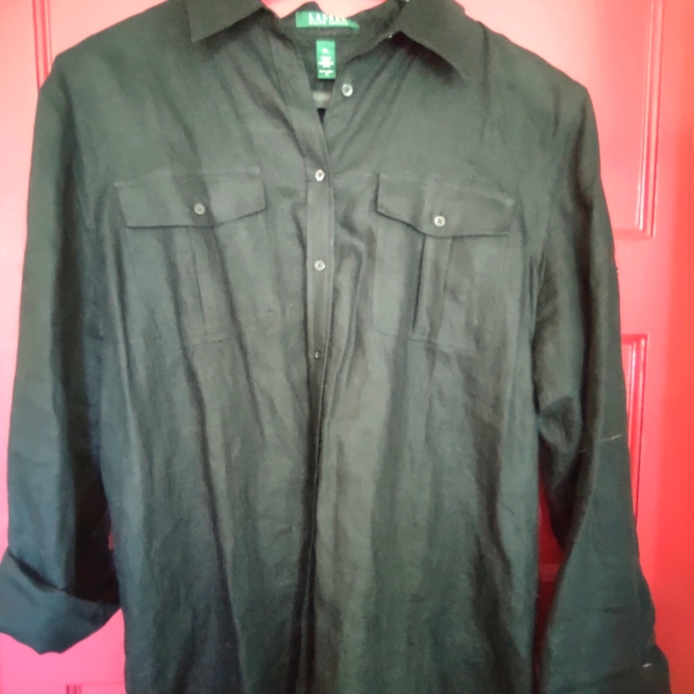 Black linen Ralph Lauren shirt